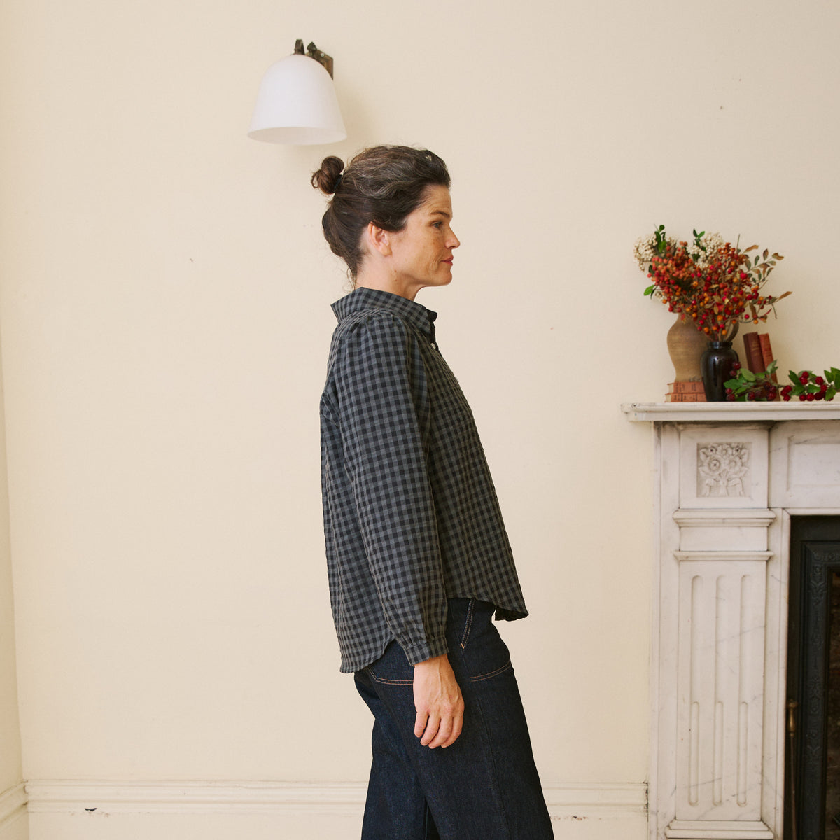 Checked Shirt - Charcoal