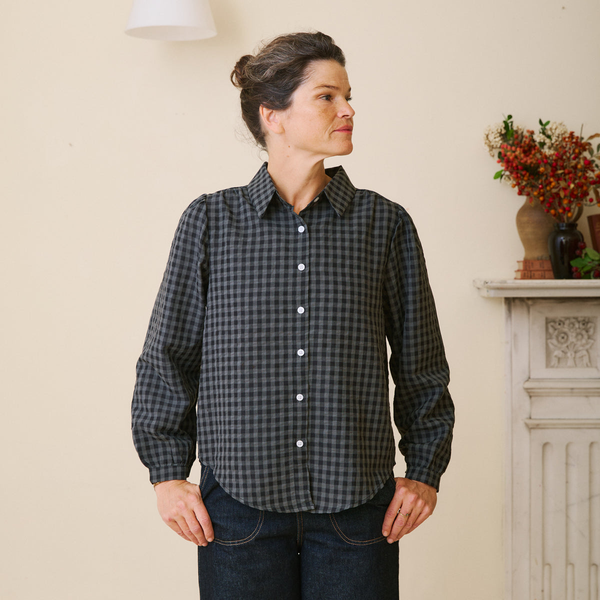 Checked Shirt - Charcoal