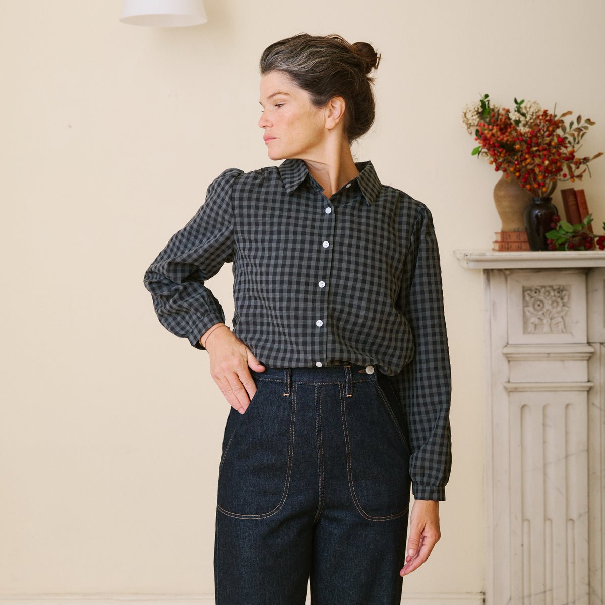 Checked Shirt - Charcoal