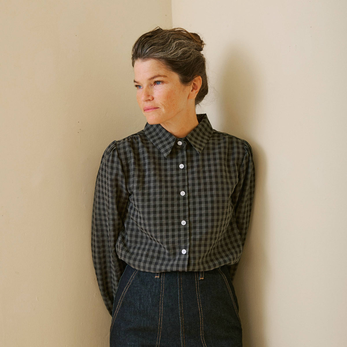 Checked Shirt - Charcoal