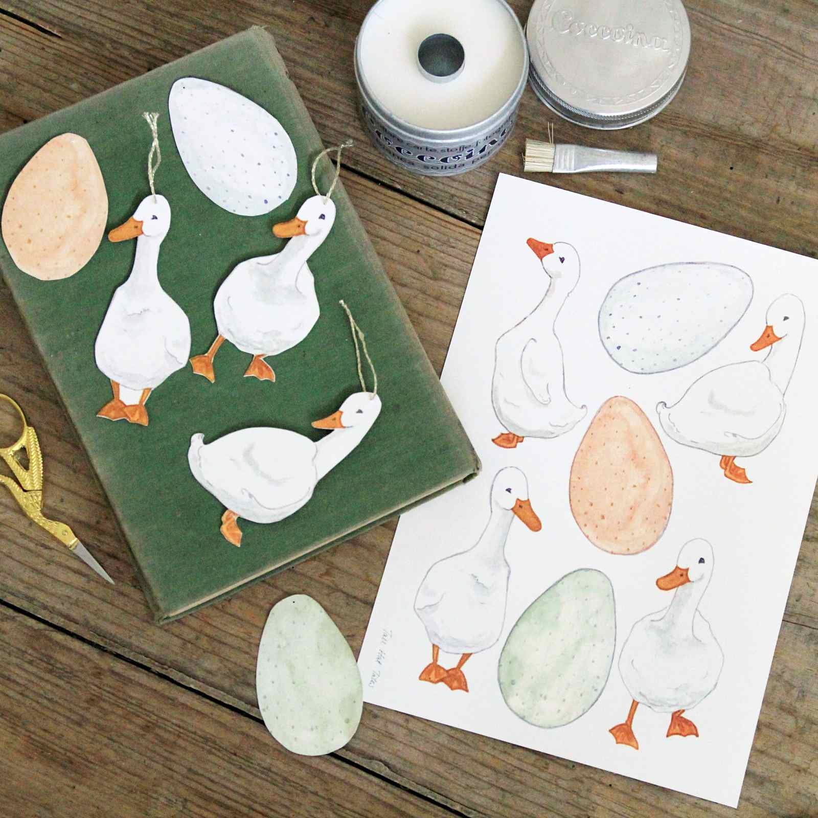 Decoupages - Easter Geese & Eggs