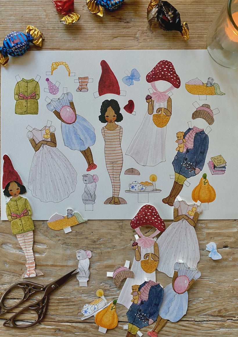 Decoupages - Dress Up Doll Iben