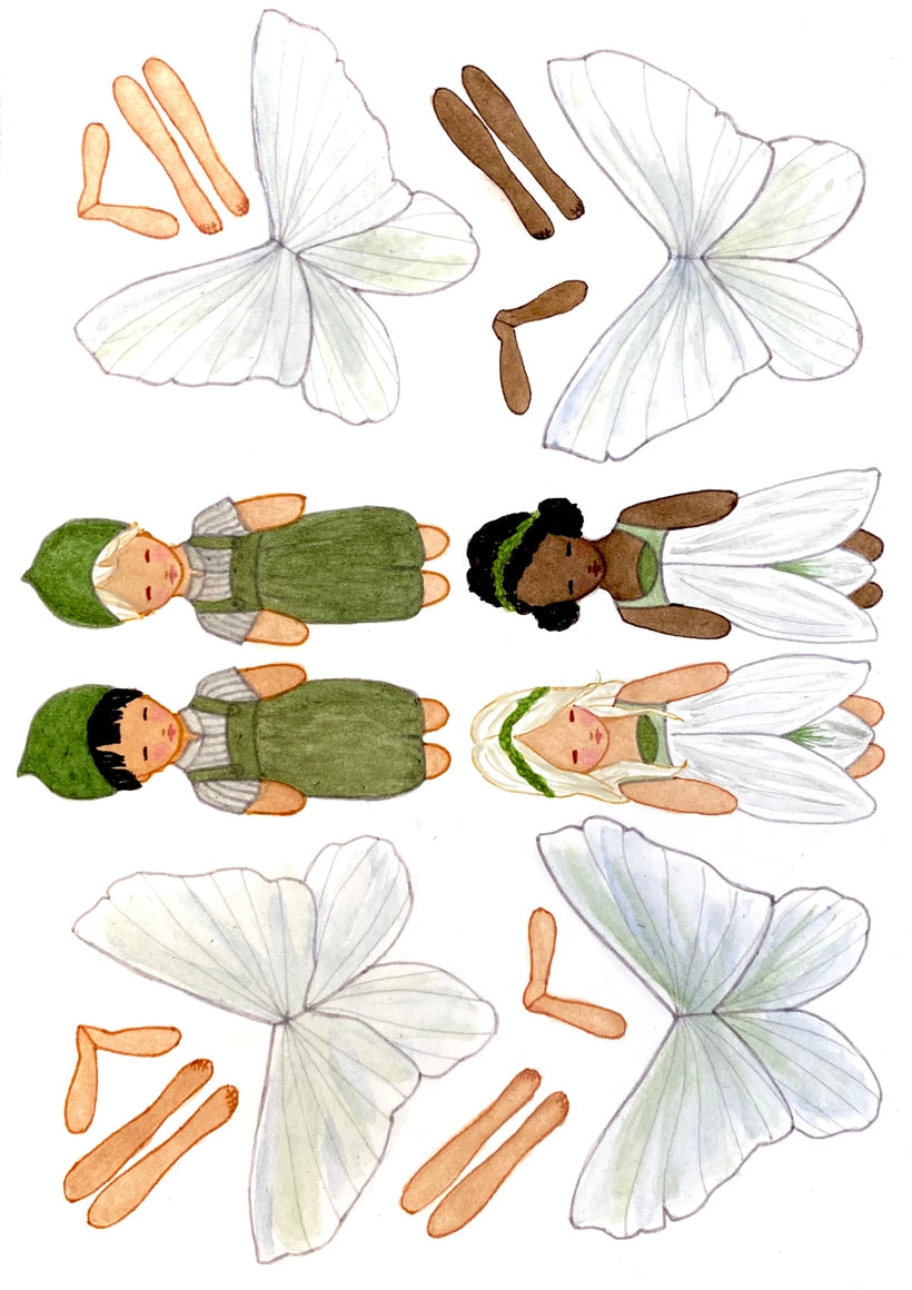 Decoupages - Snowdrop Fairies