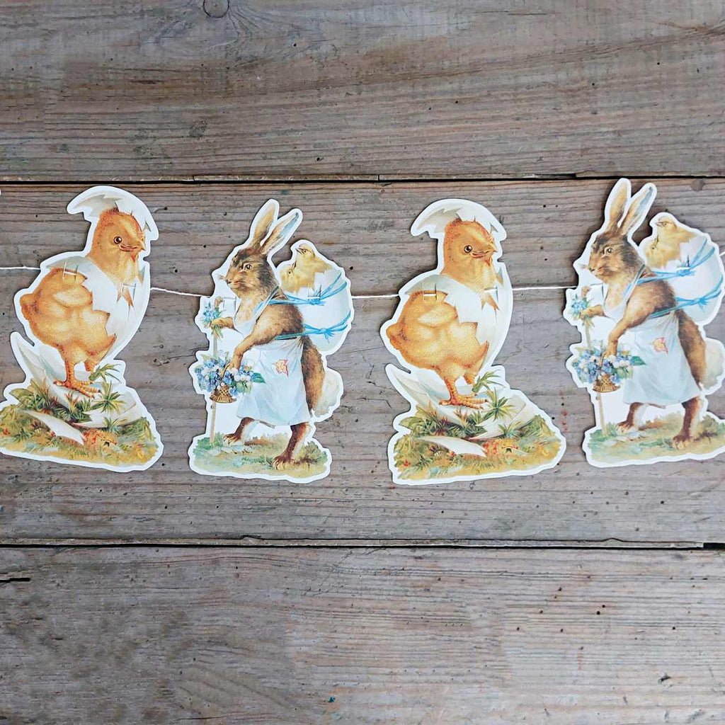 Easter Garland with bunnies and chicks