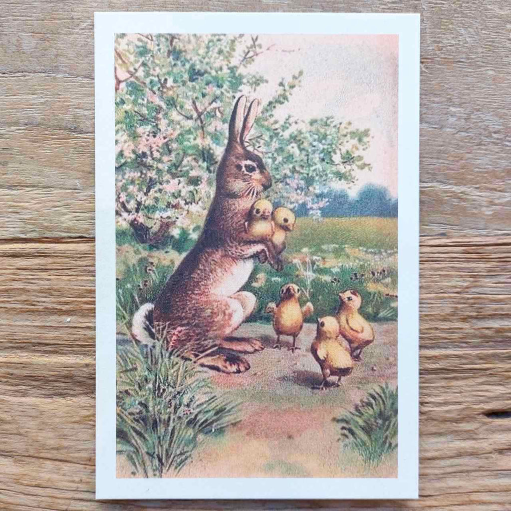Easter Postcard - Bunny & Chicks