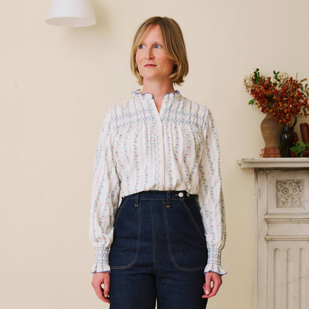 Dauphine Floral Smocked Blouse