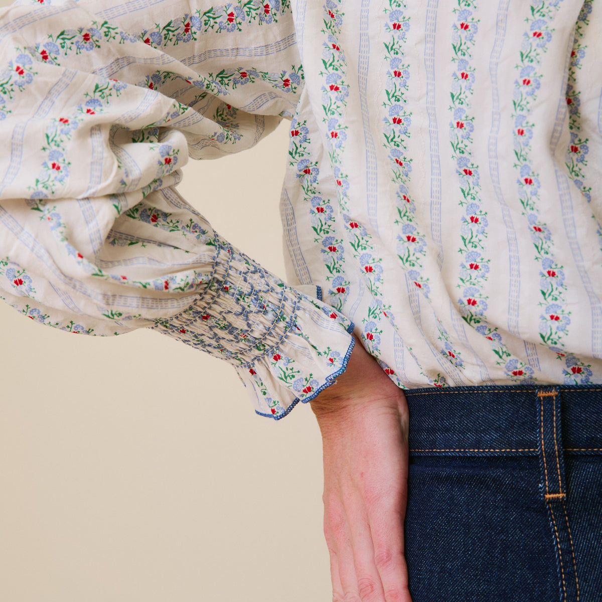Dauphine Floral Smocked Blouse