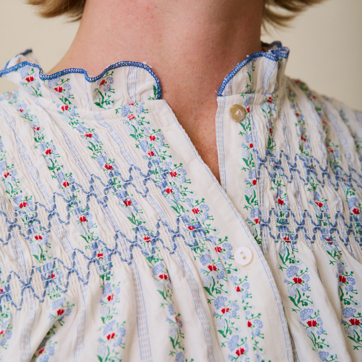 Dauphine Floral Smocked Blouse