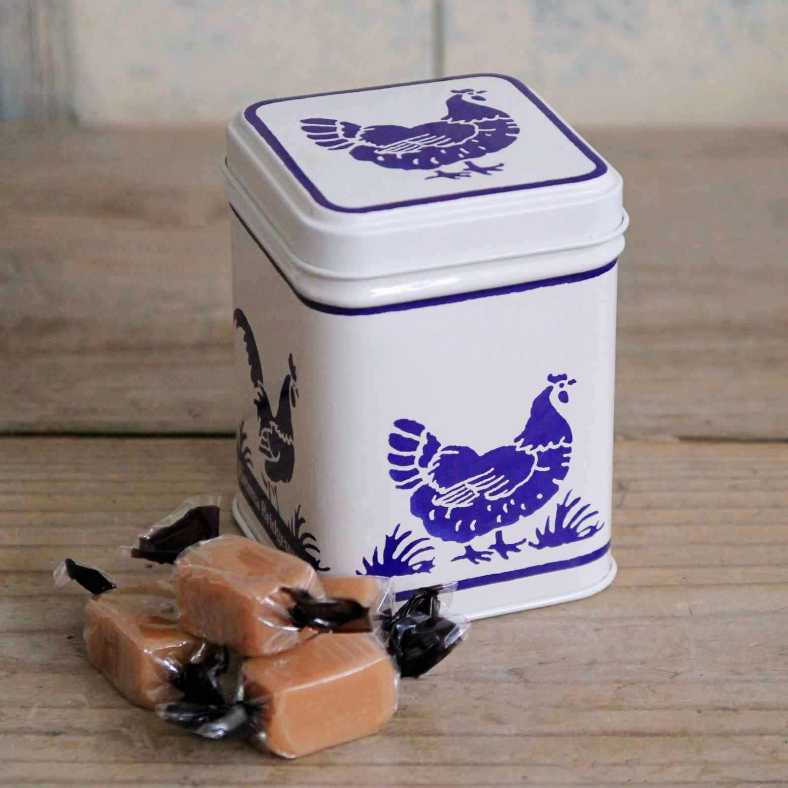 Emma Bridgewater Blue Hens Tin with Fudge