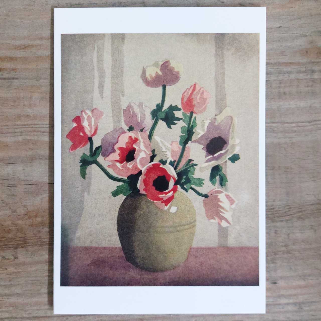 Eric Slater Vintage Greeting Card - Anemones 