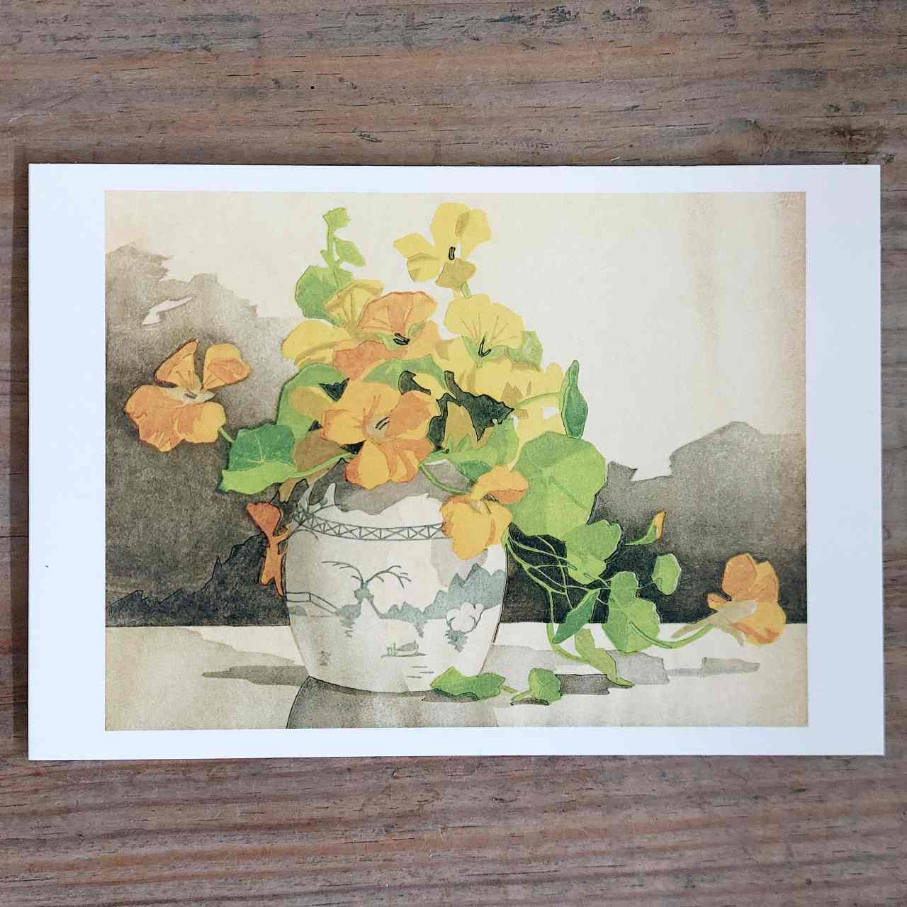 Eric Slater Vintage Greeting Card - Nasturtiums