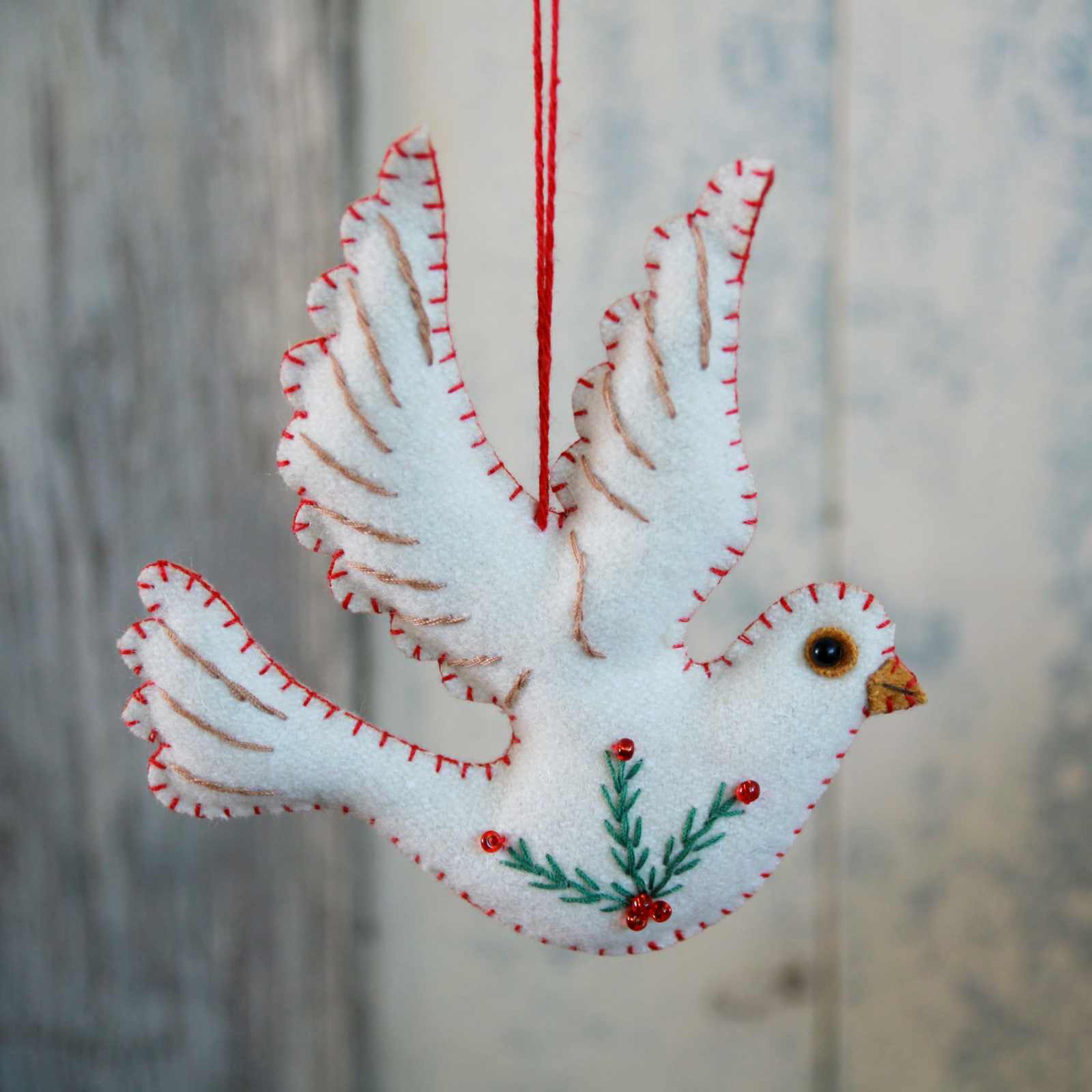 Felt Dove of Peace Decoration
