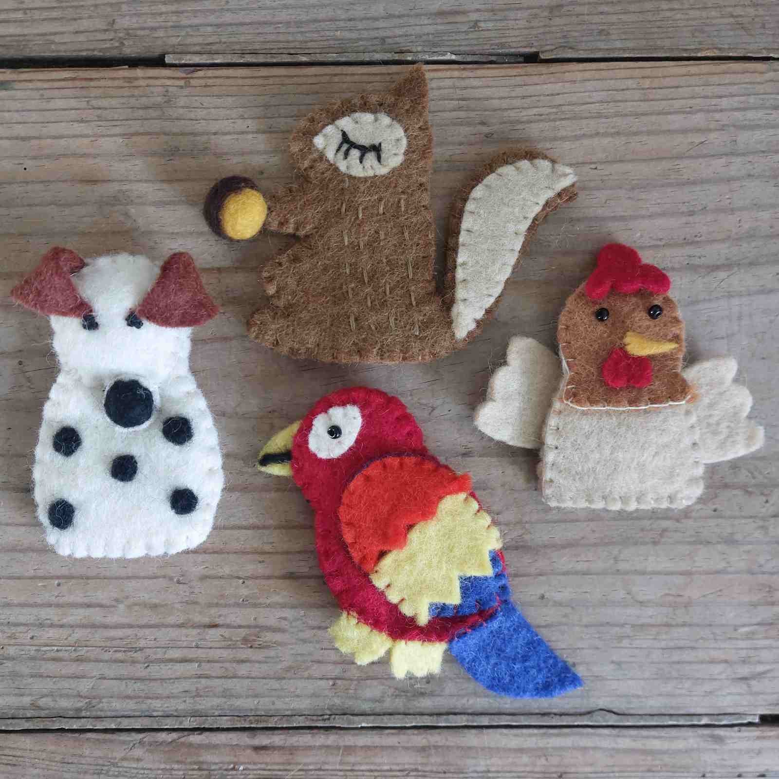 Felt Finger Puppets, available in a variety of fun animals