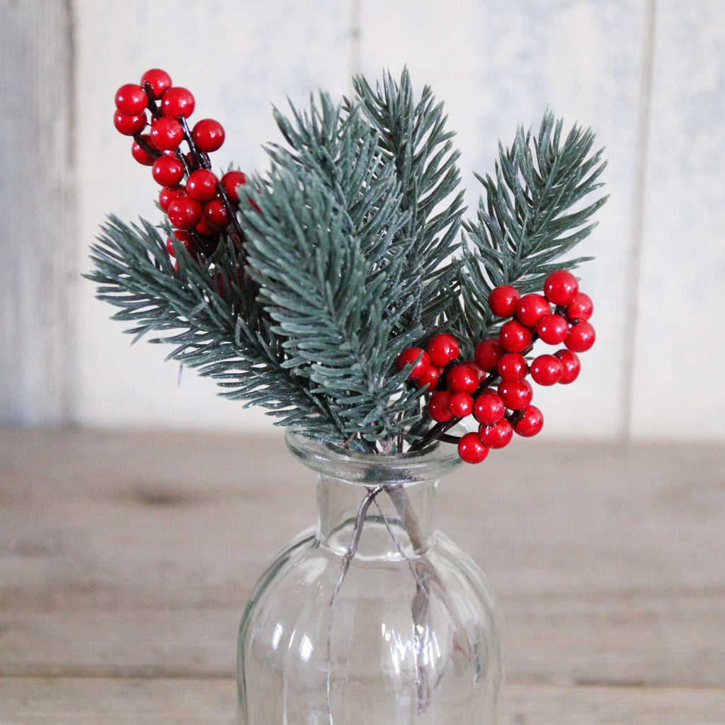Festive Woodland Pine Bunch with red berries