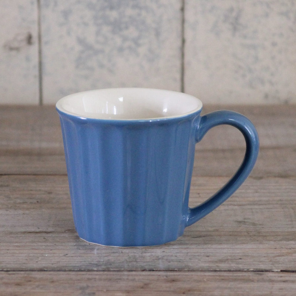 Fluted Ceramic Mug - Cornflower