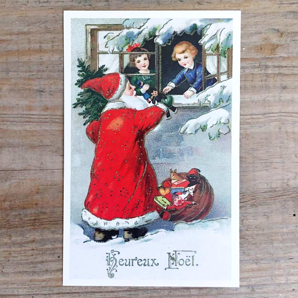 Vintage French Christmas Postcard