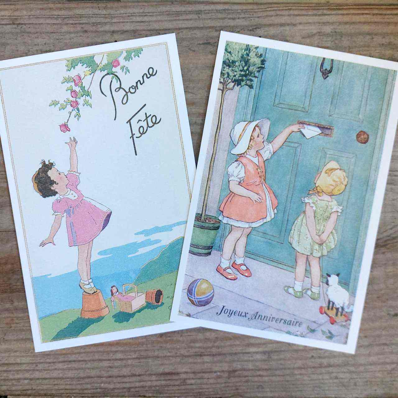 French Birthday Postcards