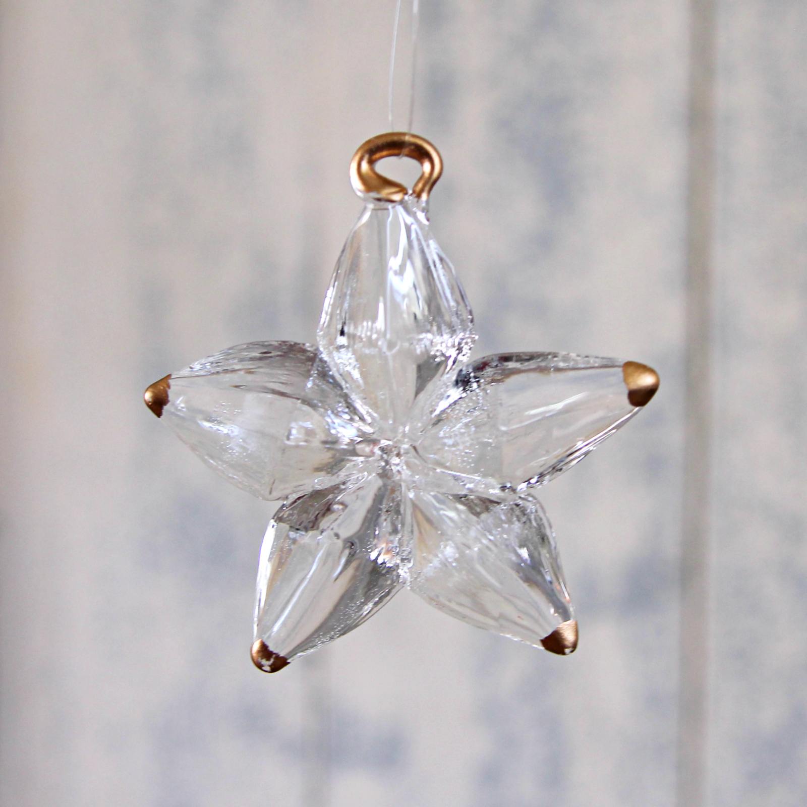 Glass Star Traditional Christmas Decoration
