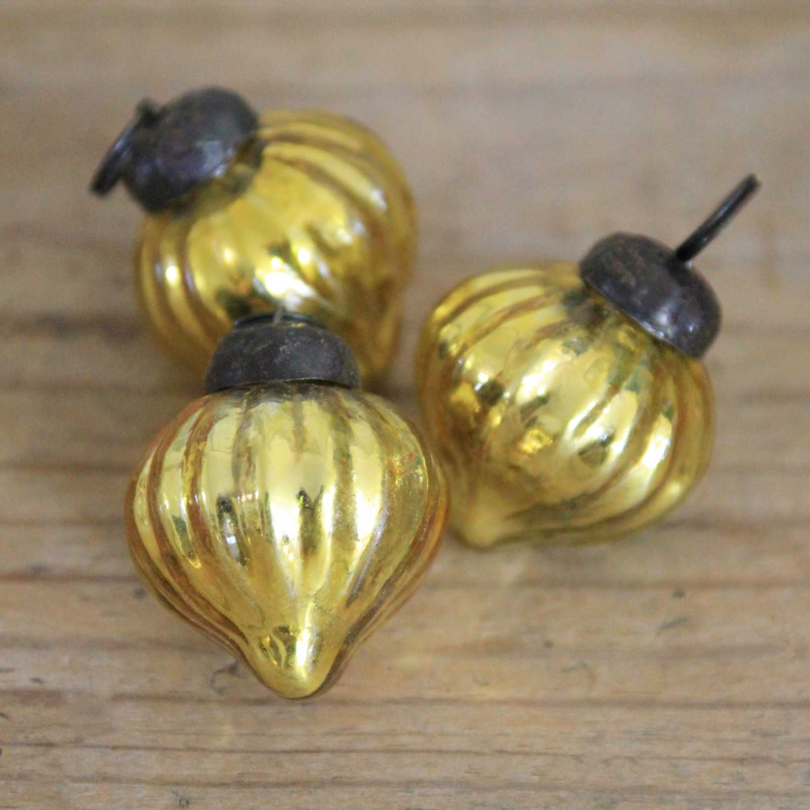 Mini Onion Bauble  - Antique Gold