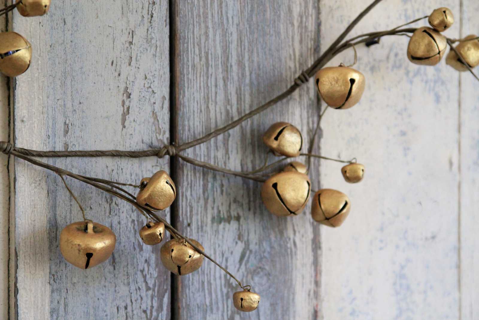 Gold Bells Twig Garland