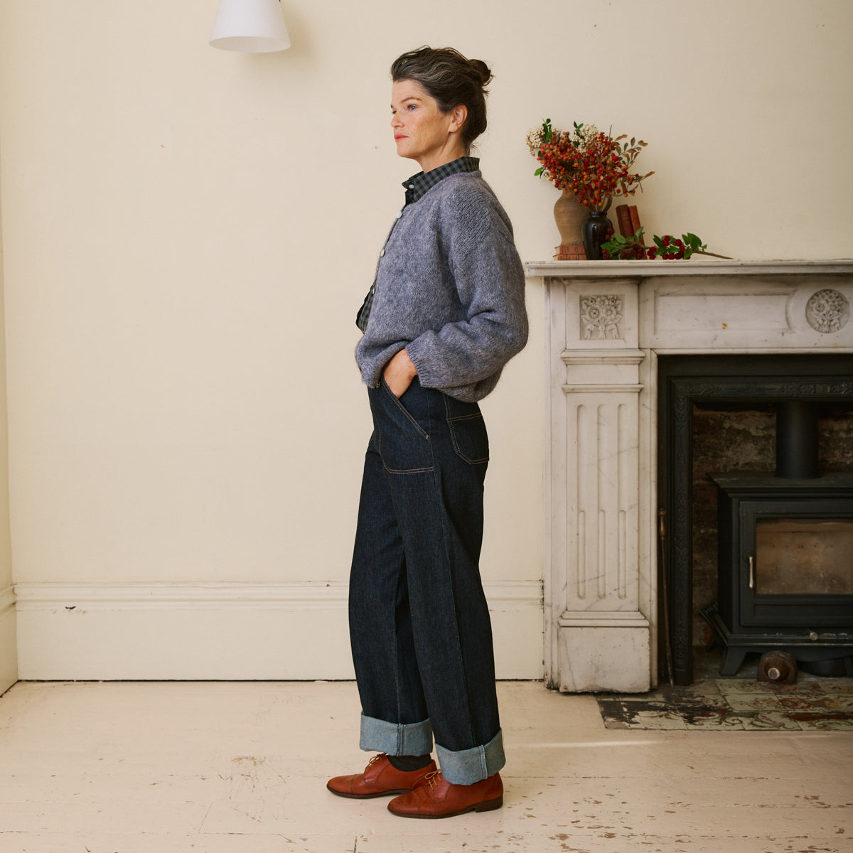 Mohair Cardigan - Charcoal
