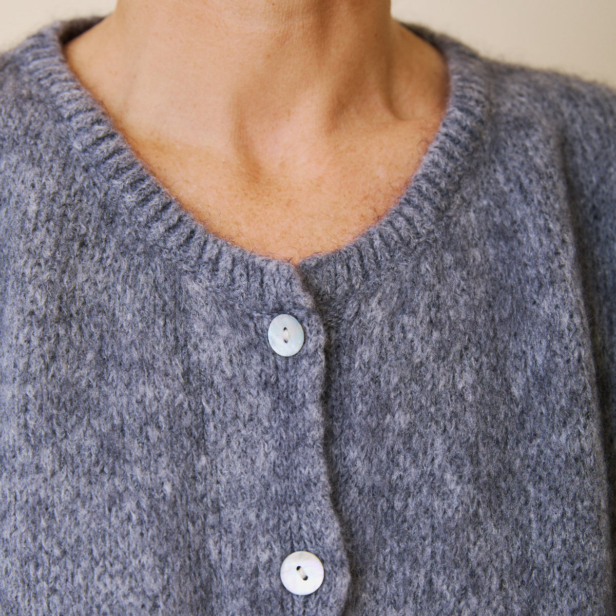 Mohair Cardigan - Charcoal