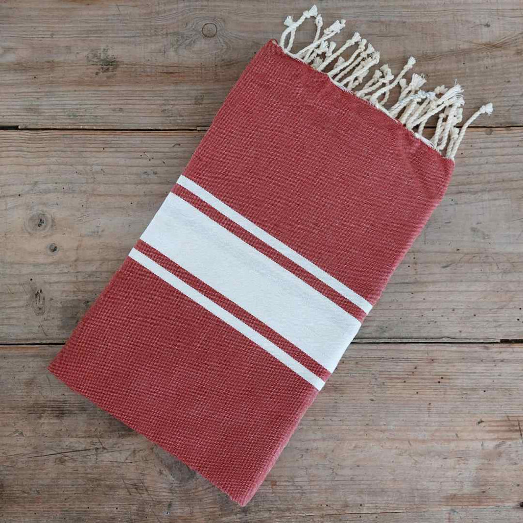 Classic Hammam Towel Red