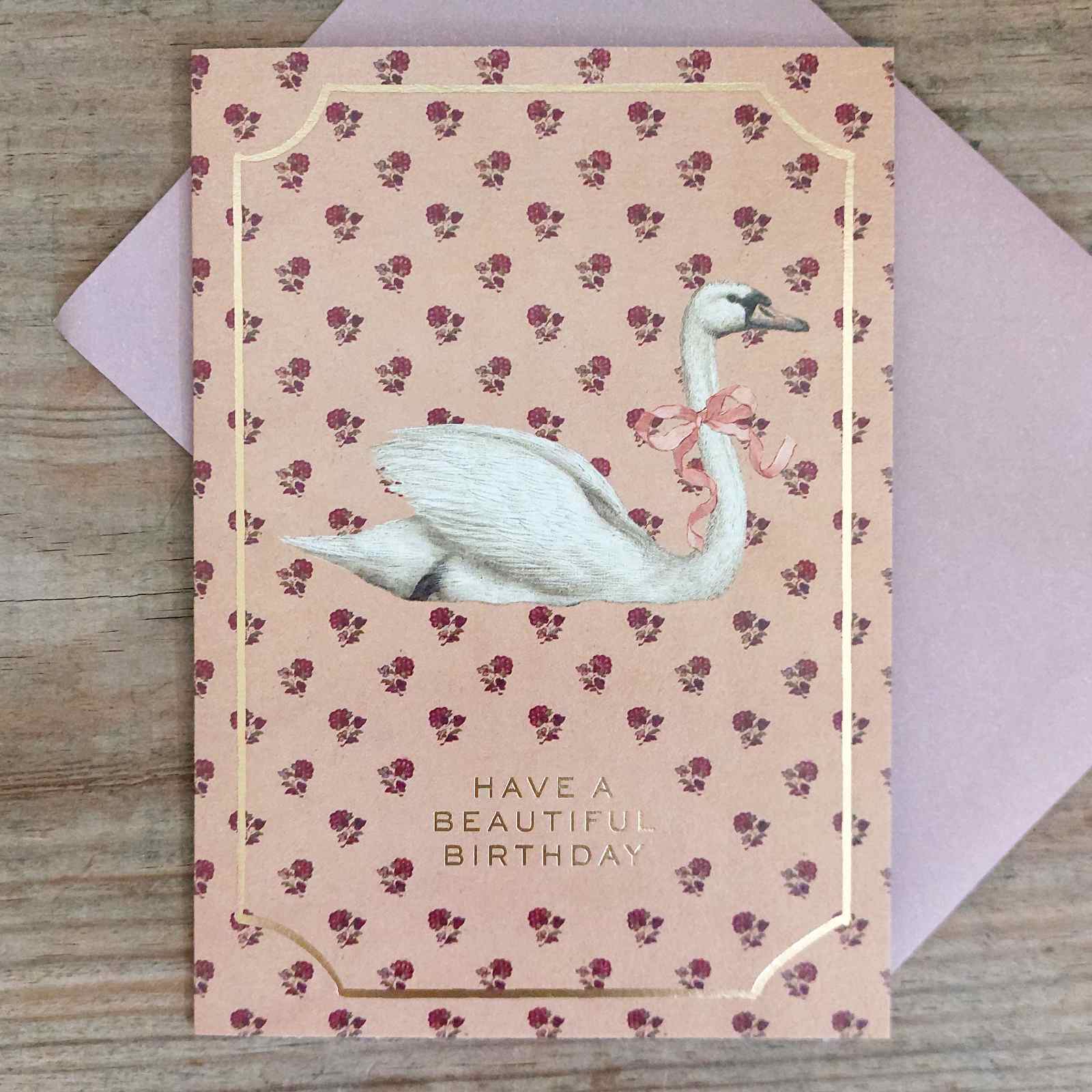 Birthday Swan - Greeting Card