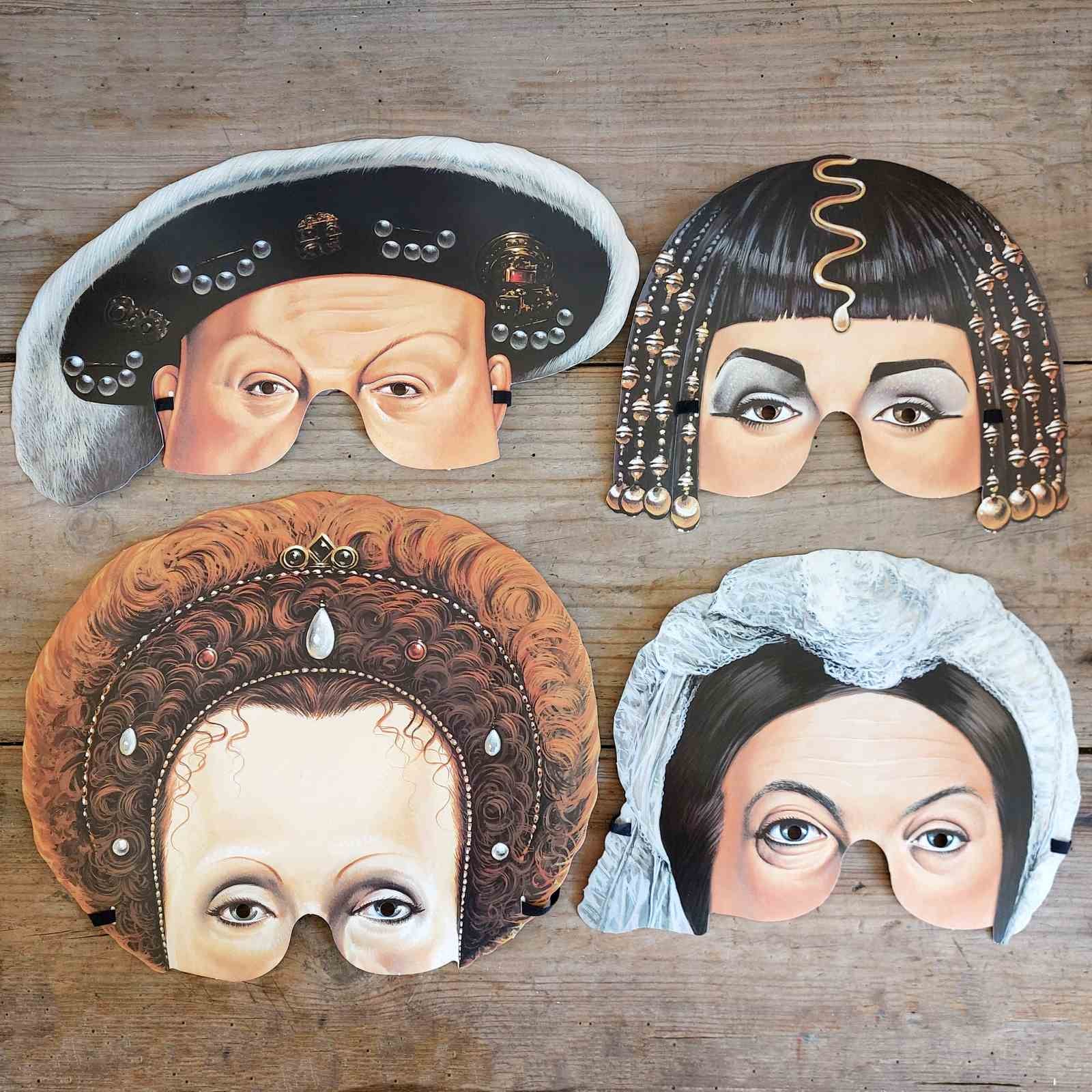 Historical Party Masks - Set of 4