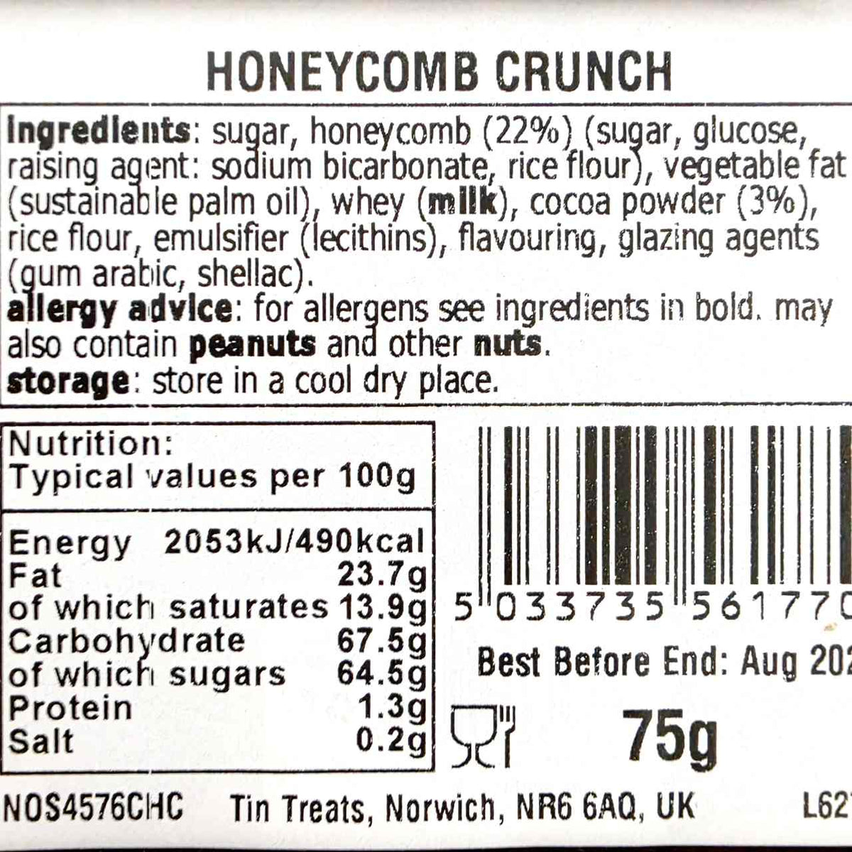 Gingerbread House Tin - Chocolate Honeycomb