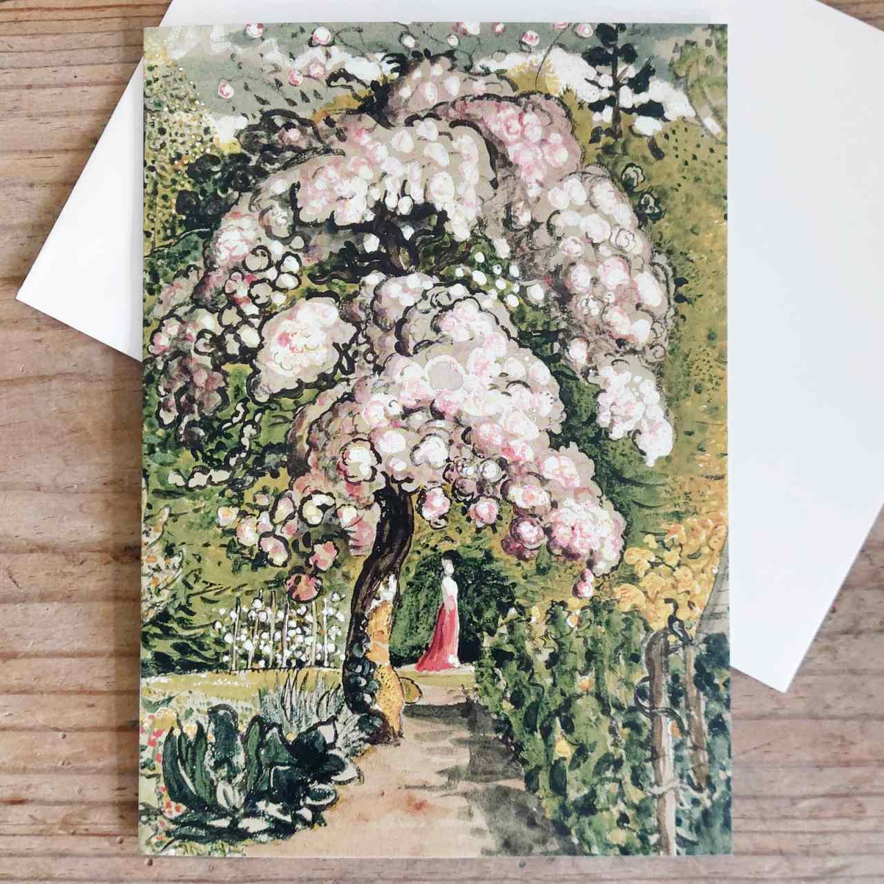 In a Shoreham Garden - Vintage Greeting Card