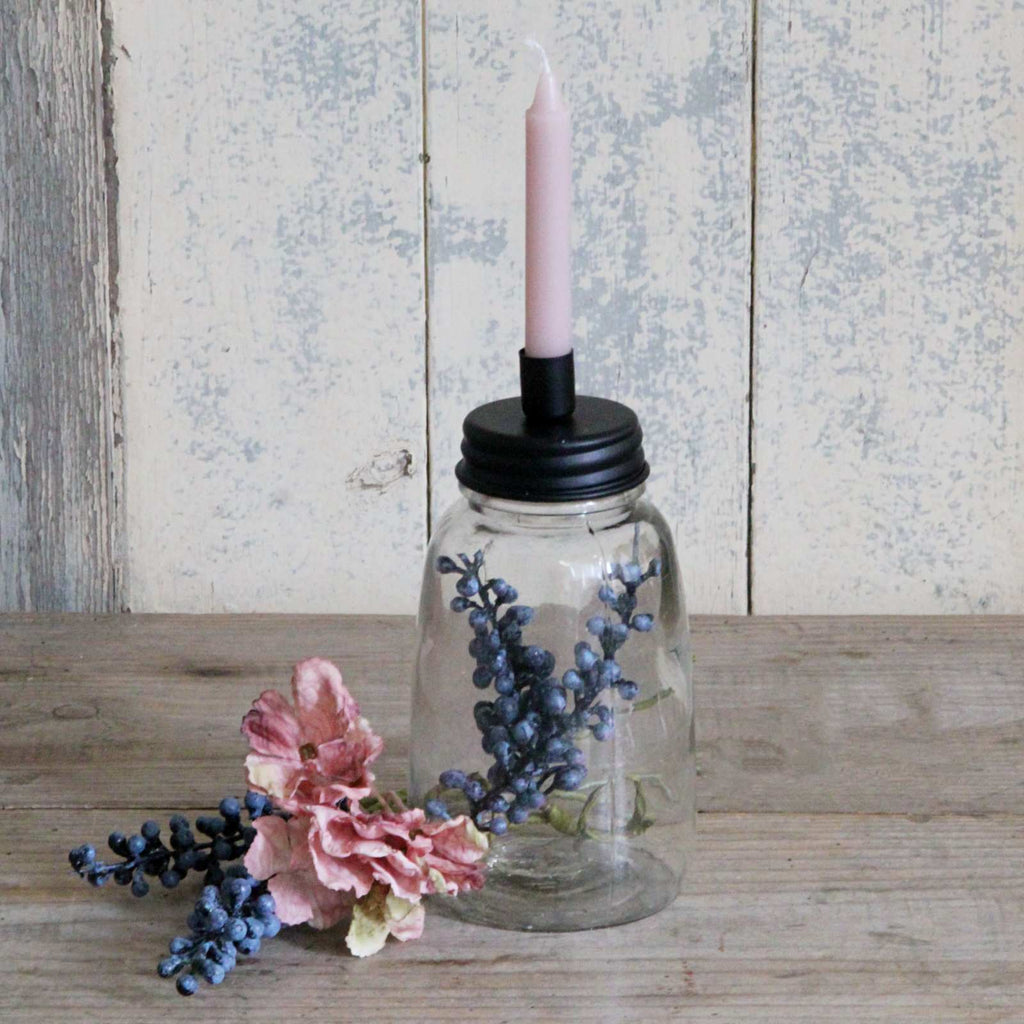 Jar Taper Candle Holder berries