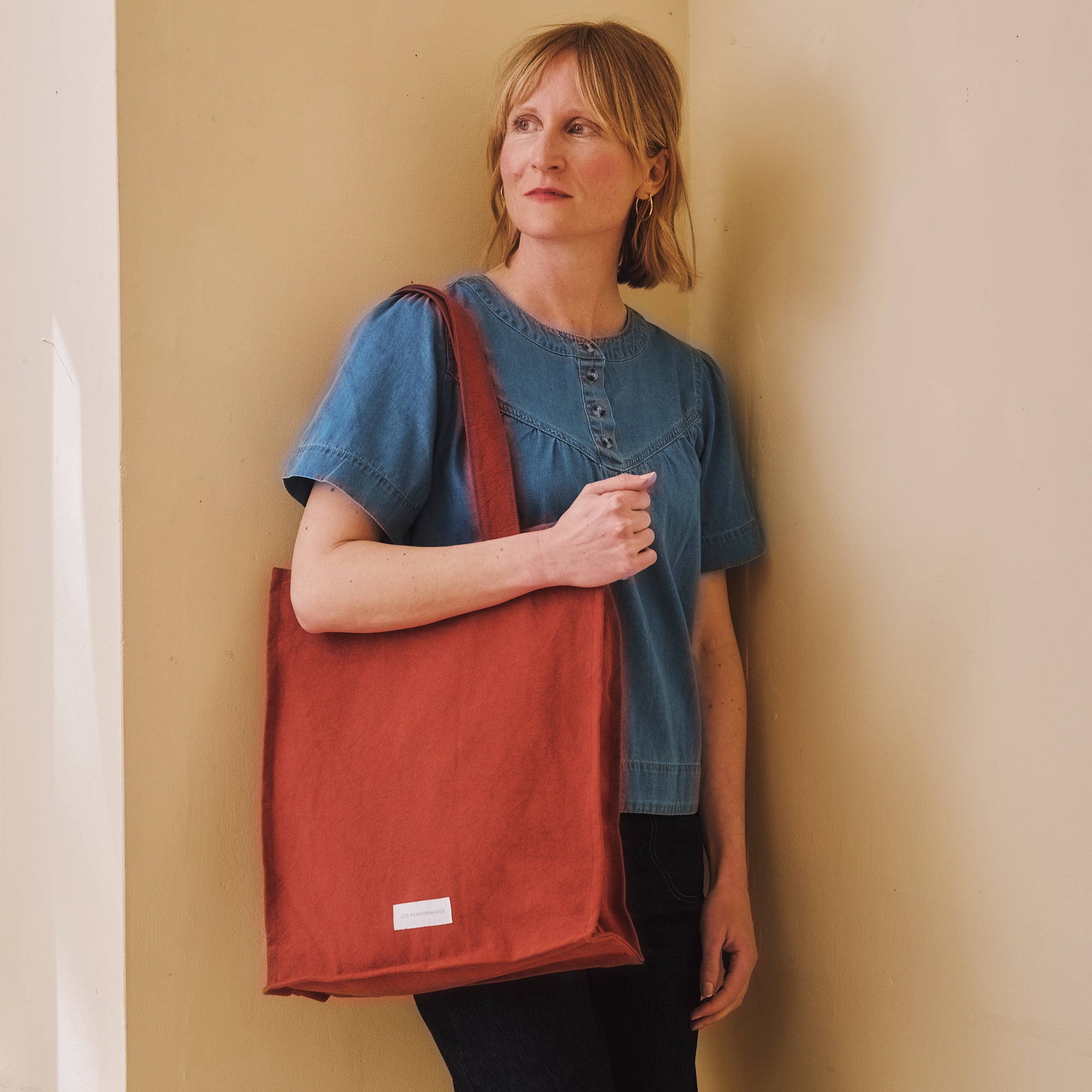 Canvas Tote Bag - Rust, by Les Pensionnaires