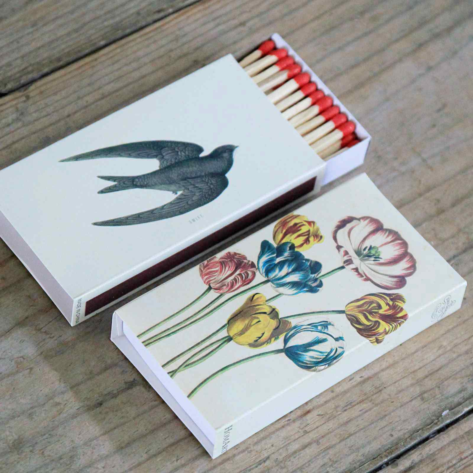 Box of matches by John Derian - Tulips and Swift