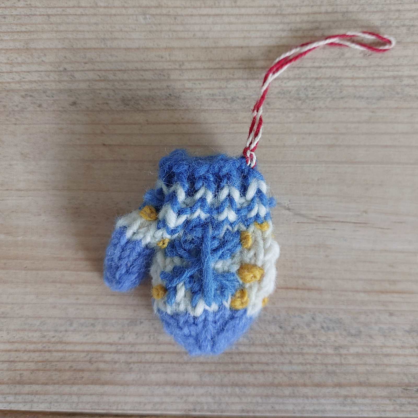 Mini Knitted Mitten Decoration