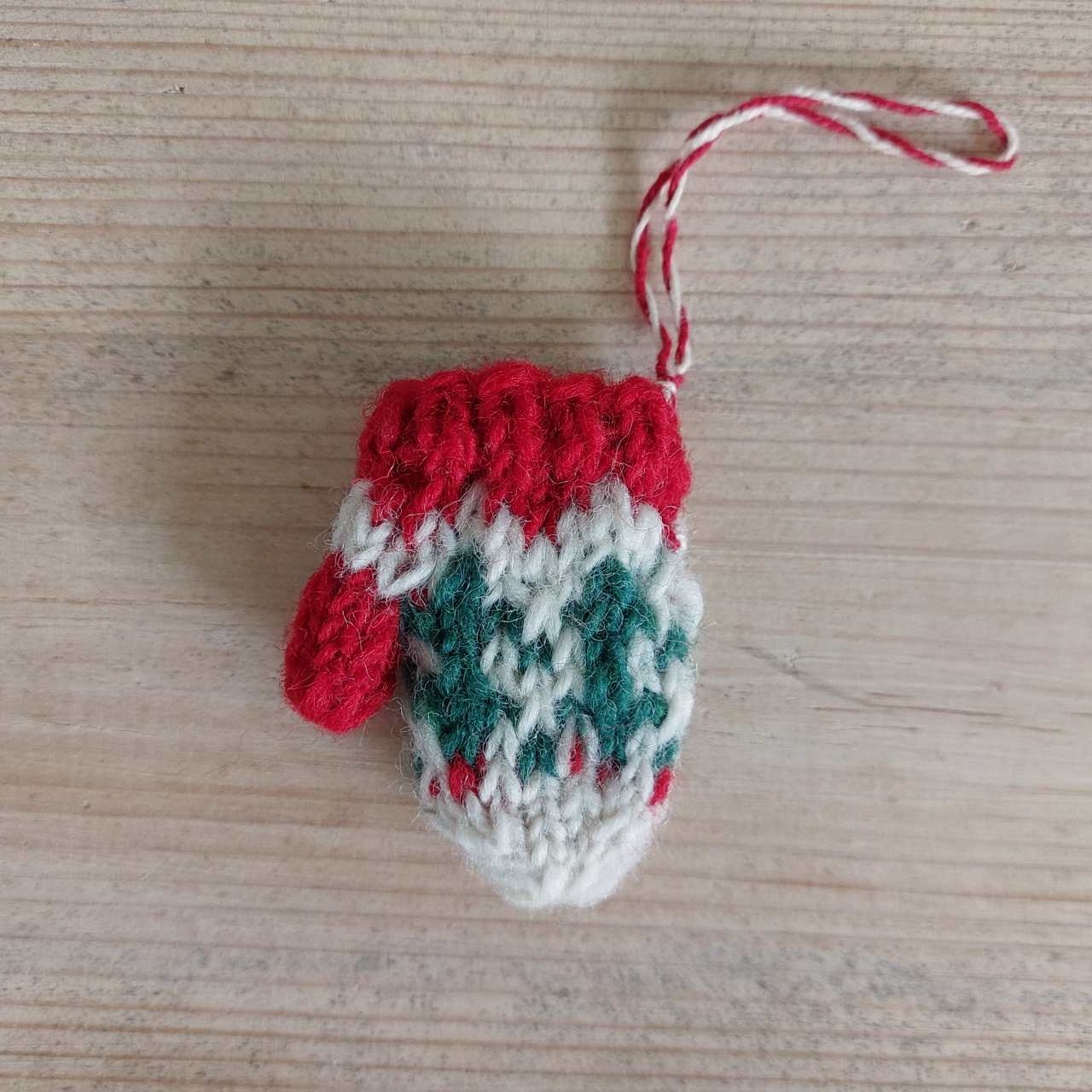 Mini Knitted Mitten Decoration