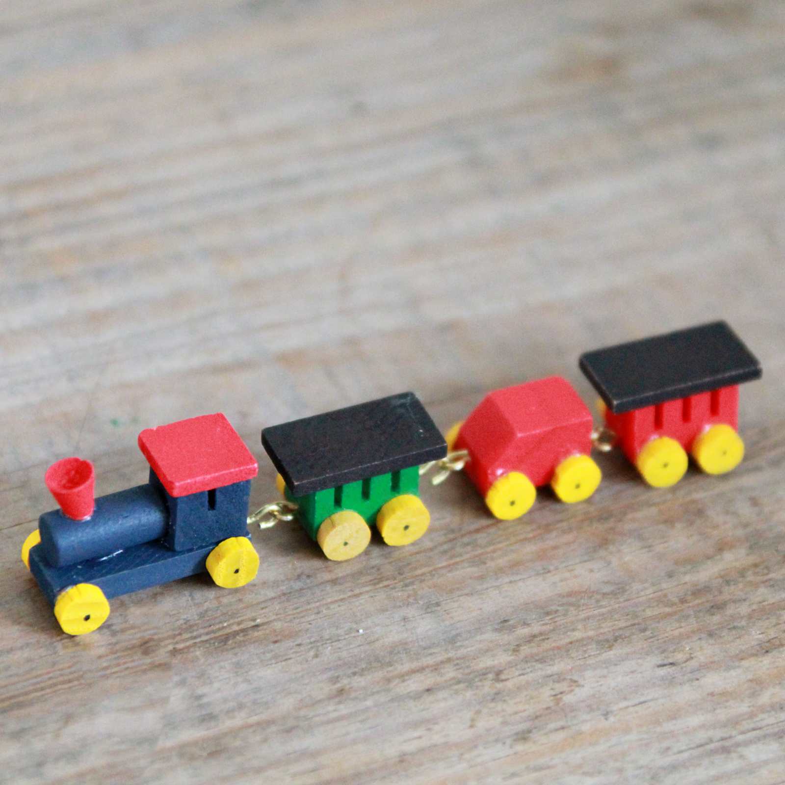 Miniature Wooden Train Set