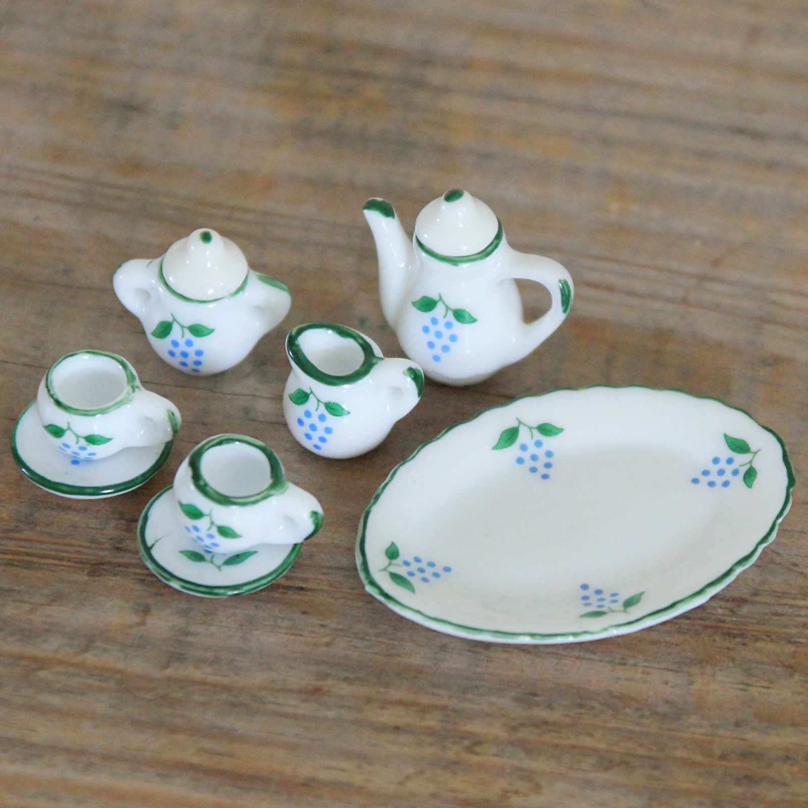 Miniature Porcelain Tea Set Doll's house