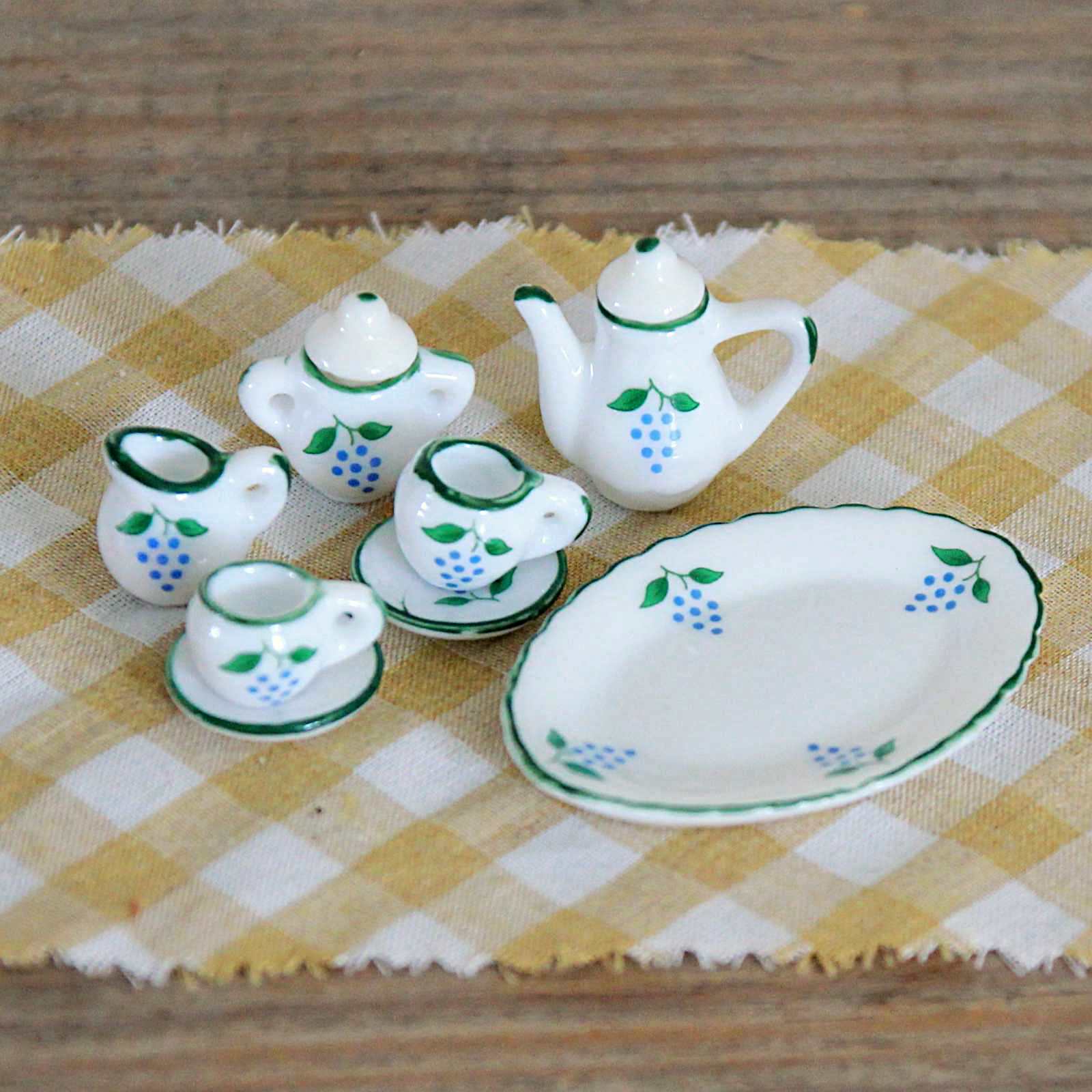 Doll's House Miniature Porcelain Tea Set