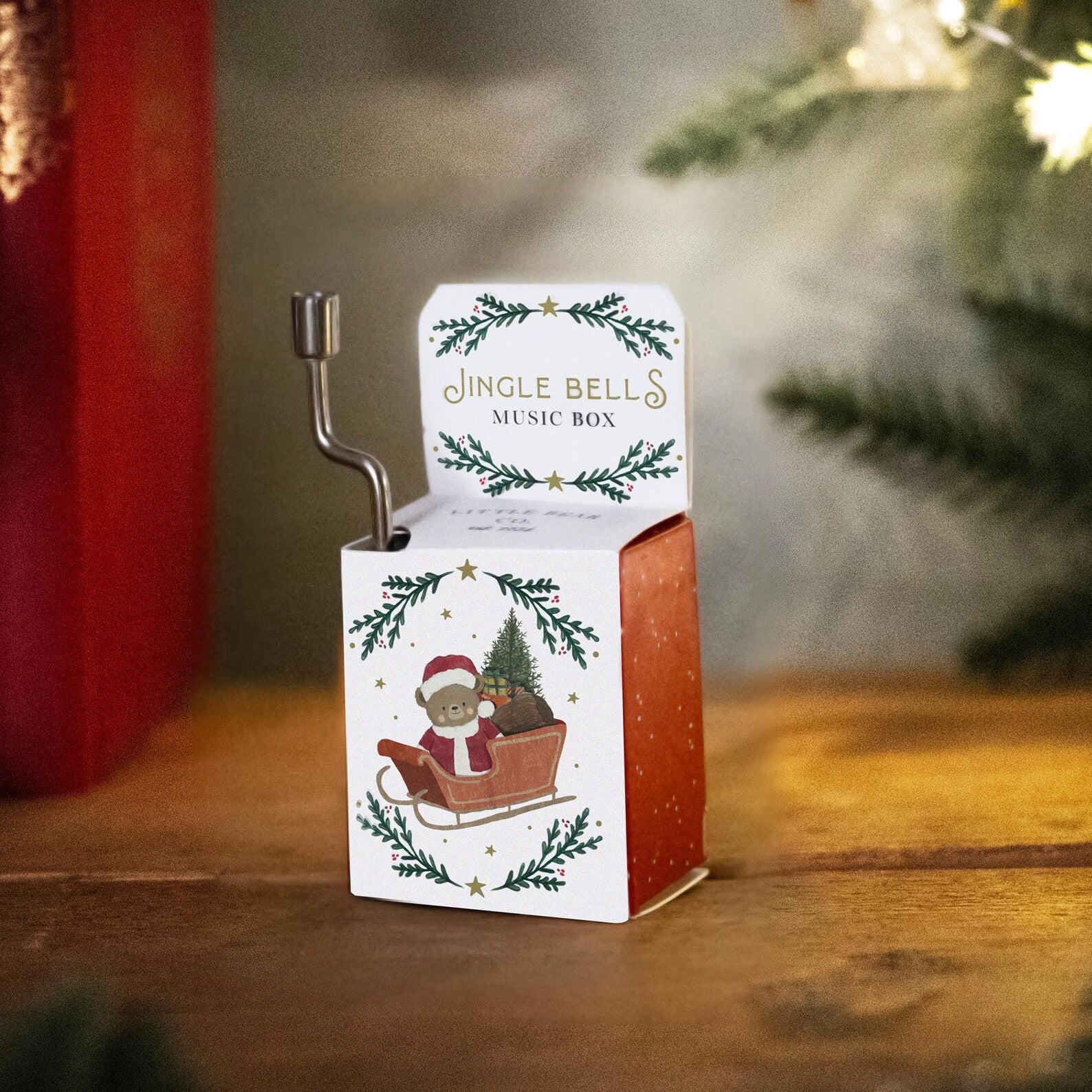 Little Bear Christmas Music Box - Jungle Bells