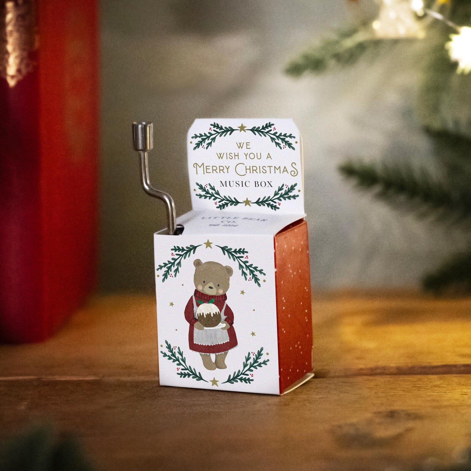Little Bear Christmas Music Box - We Wish you a Merry Christmas