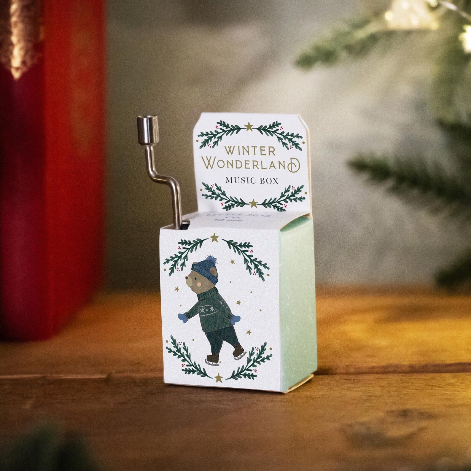 Little Bear Christmas Music Box - Winter Wonderland