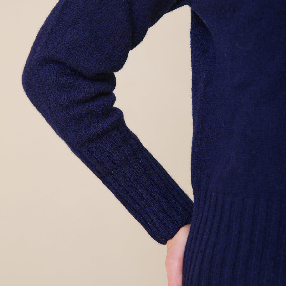 Traditional Scottish Fair Isle Crew Neck Jumper - Navy