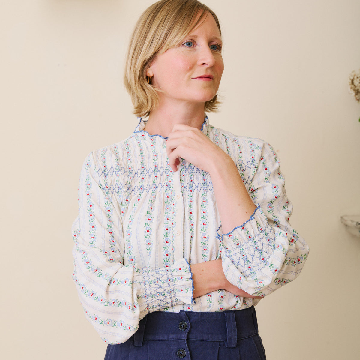 Dauphine Smocked Blouse