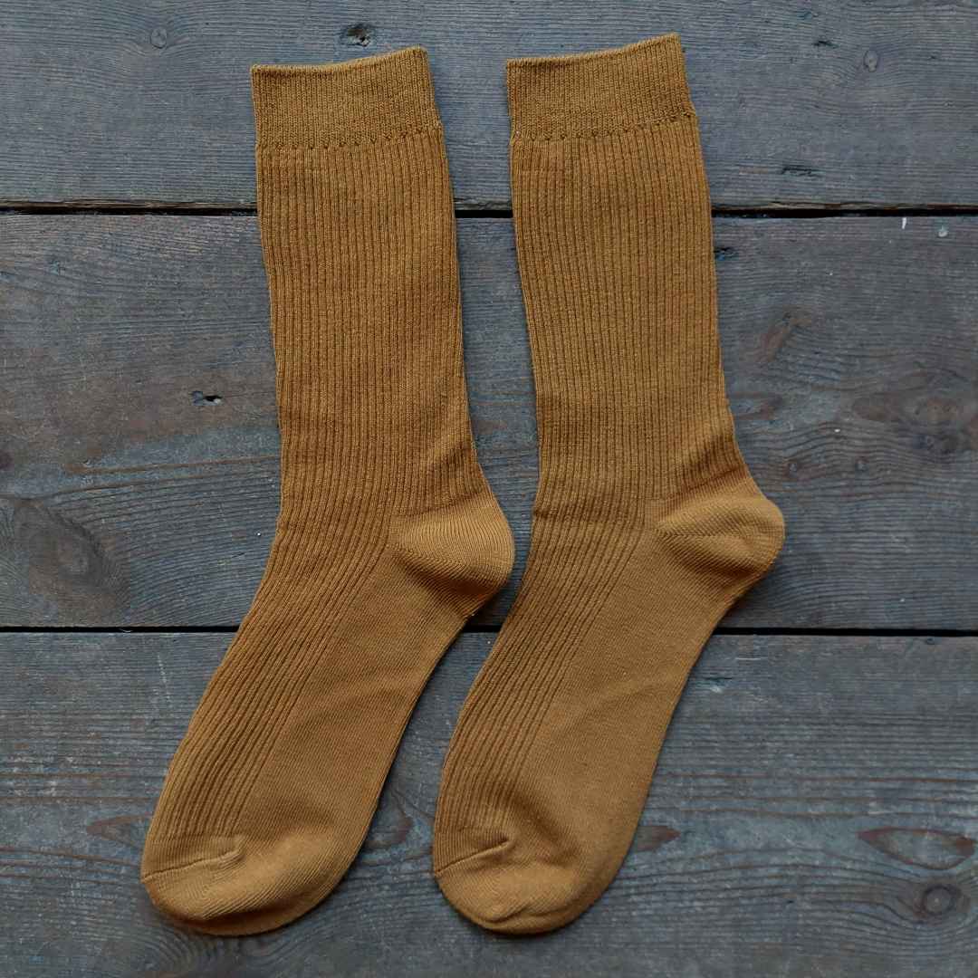 Women's Plain Coloured Ribbed Socks