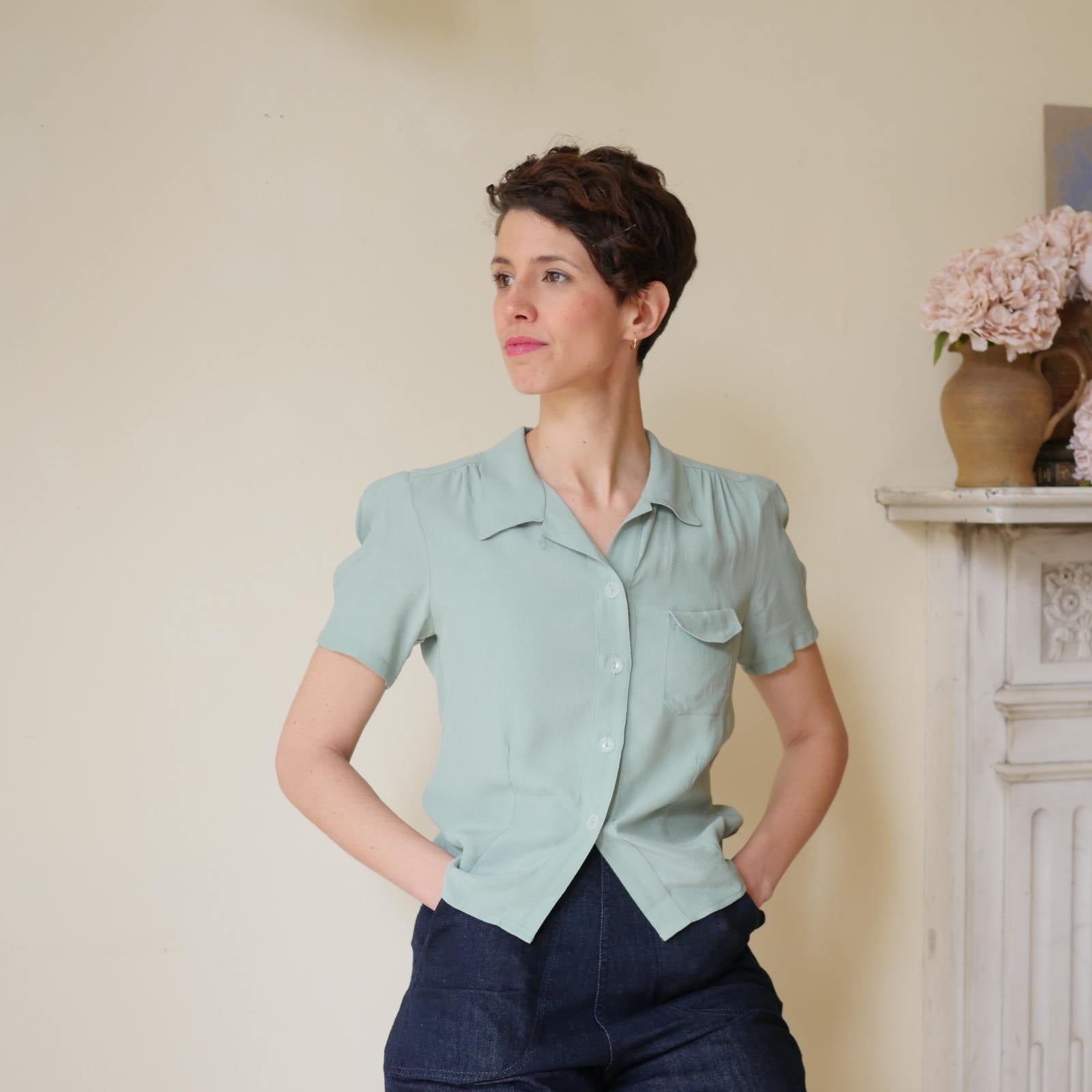 Heirloom Vintage Blouse - Duck Egg