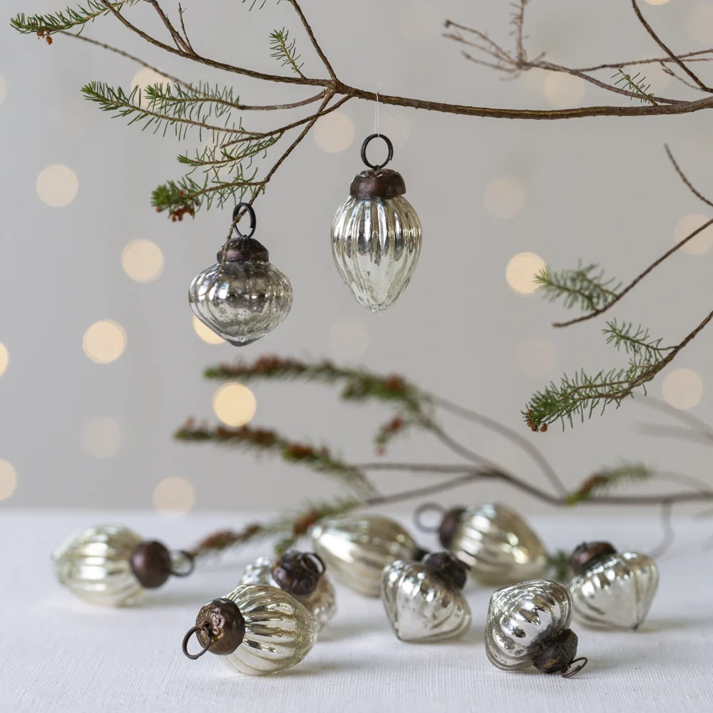 Mini Bauble - Antique Silver