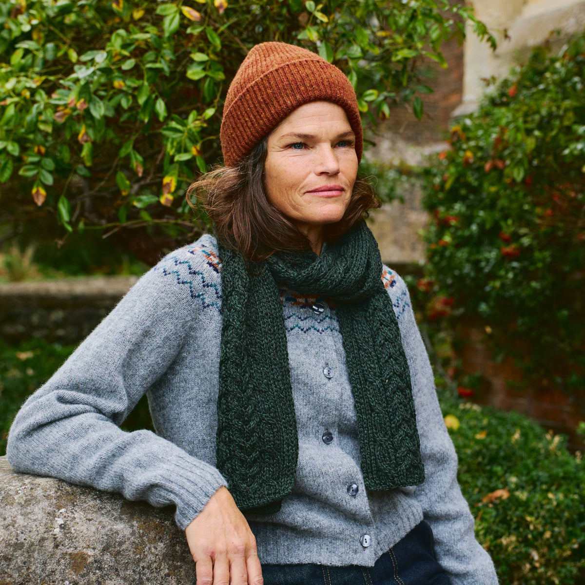 Unisex Donegal Wool Hat - Russet