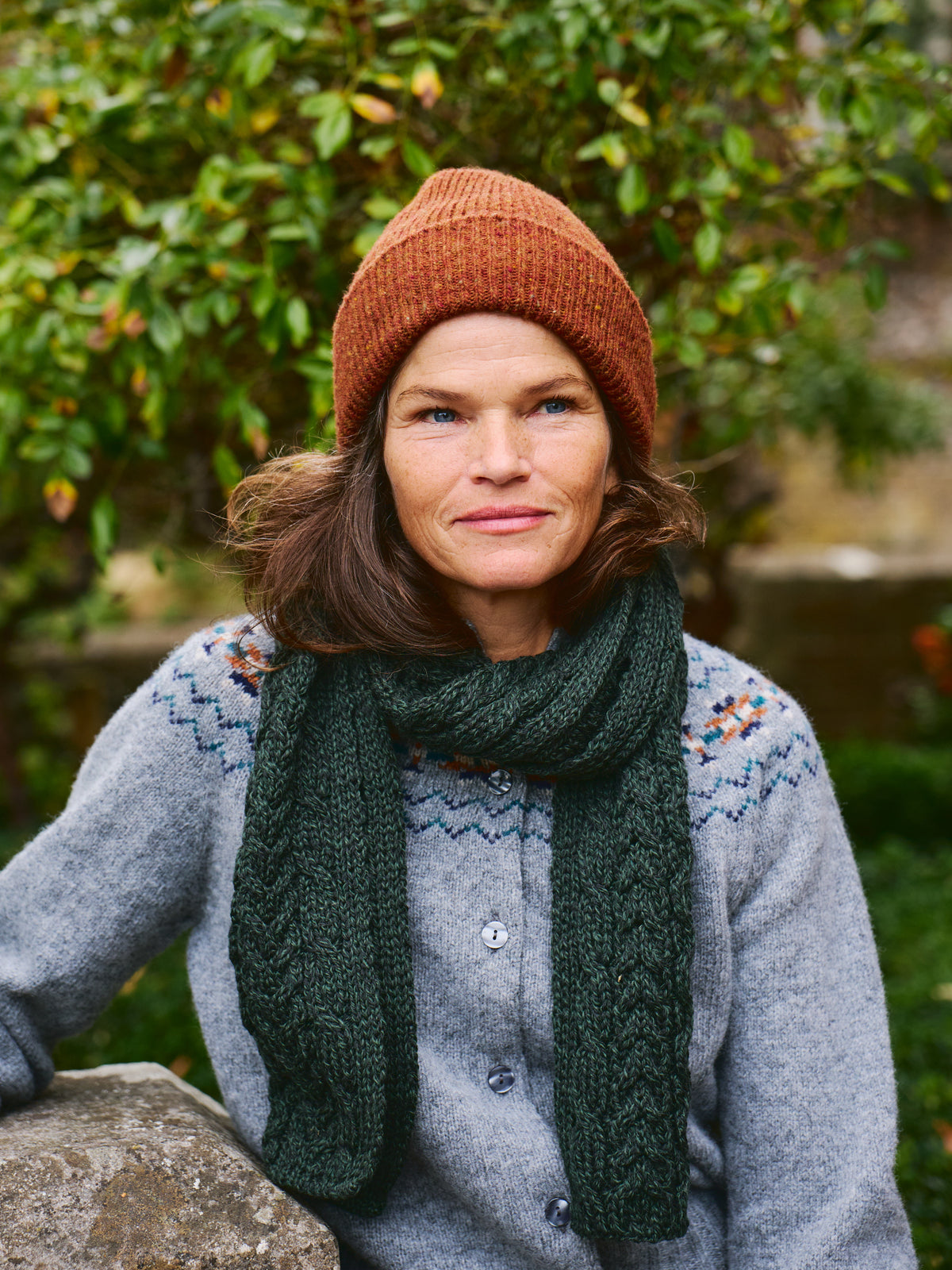 Fair Isle Cardigan - Smoke
