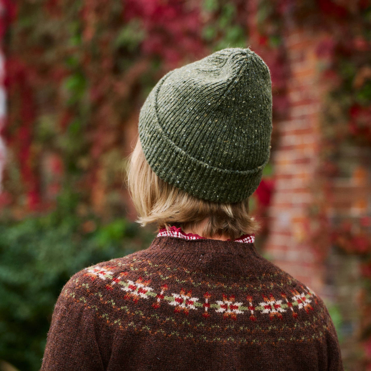 Donegal Wool Hat - Moss